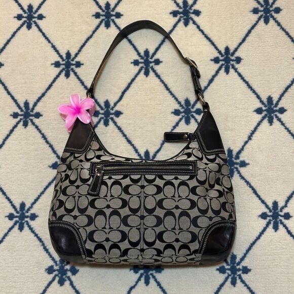 Coach Y2K Hampton Turnlock Signature Hobo Jacquard Shoulder Bag